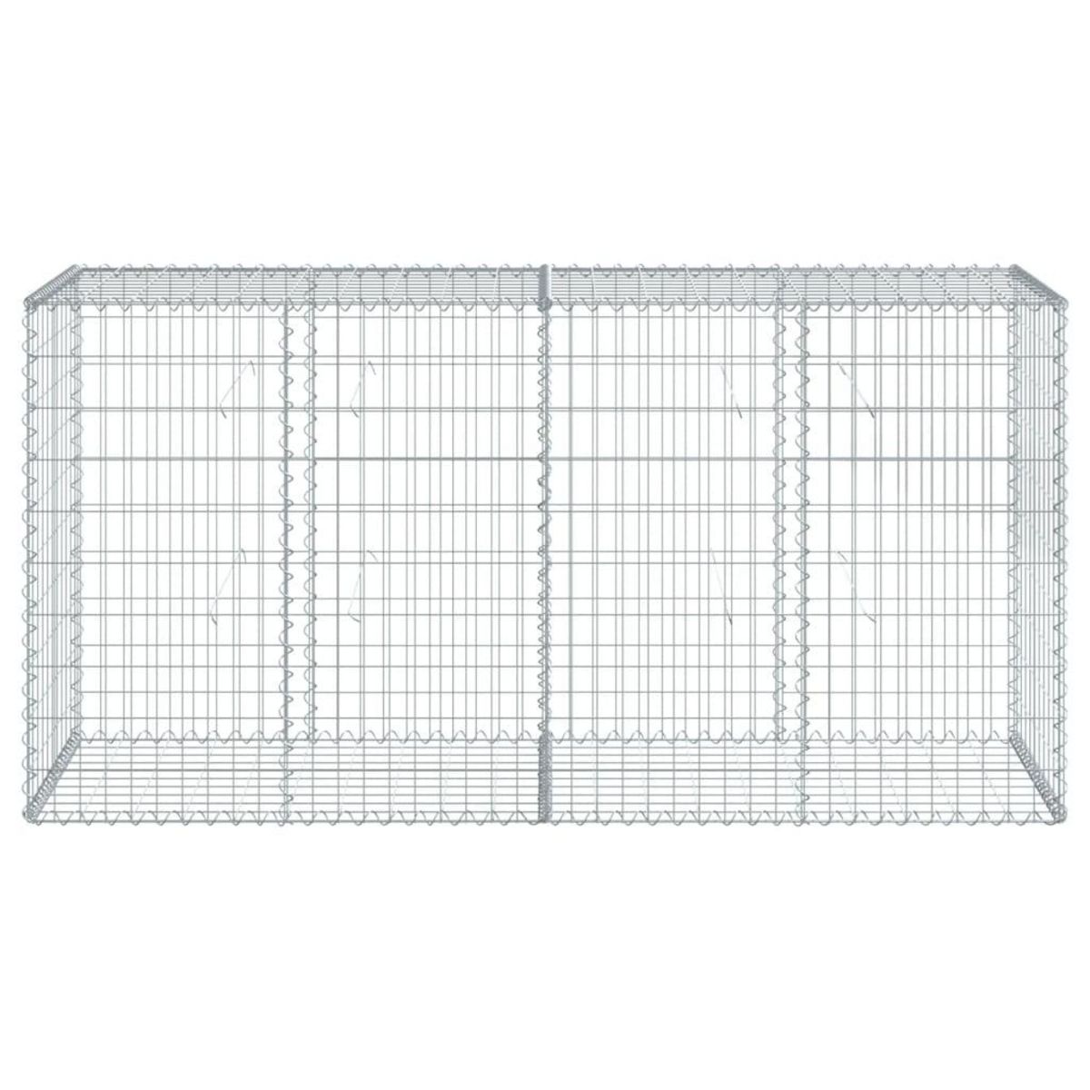 VIDAXL Panier gabion avec couvercle 200x50x100 cm fer galvanise