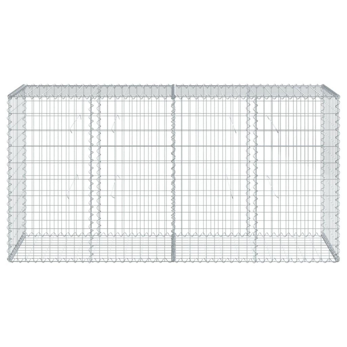 VIDAXL Panier gabion avec couvercle 200x50x100 cm fer galvanise