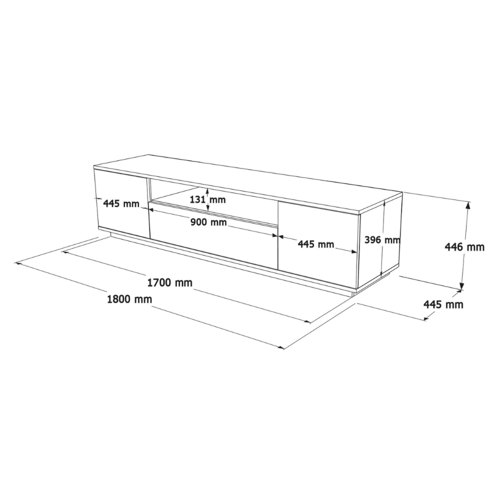 Voir la diapositive 6 : CONCEPT USINE Meuble tv blanc et bois 180cm tyro