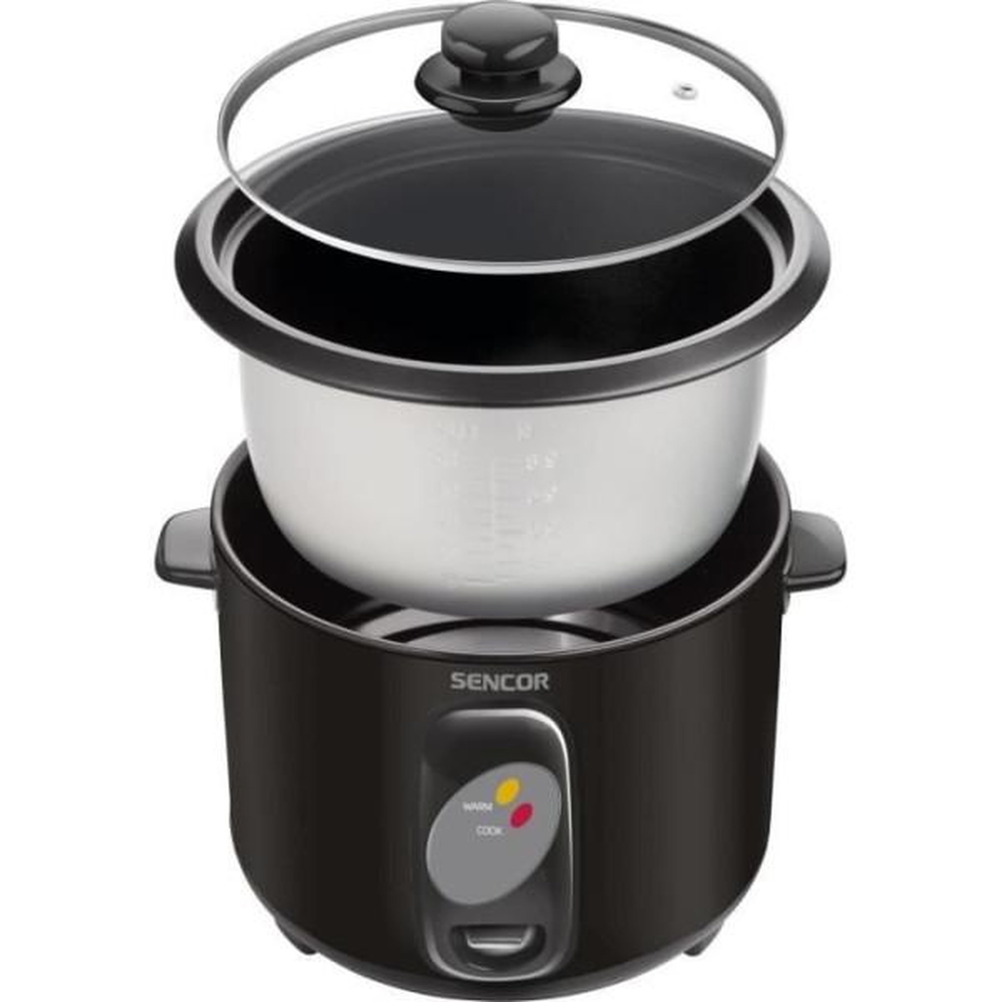 Voir la diapositive 3 : MARKET24 Cuiseur de Riz Electrique  - SENCOR - SRM 1001BK - 400 W - 1 L - Noir