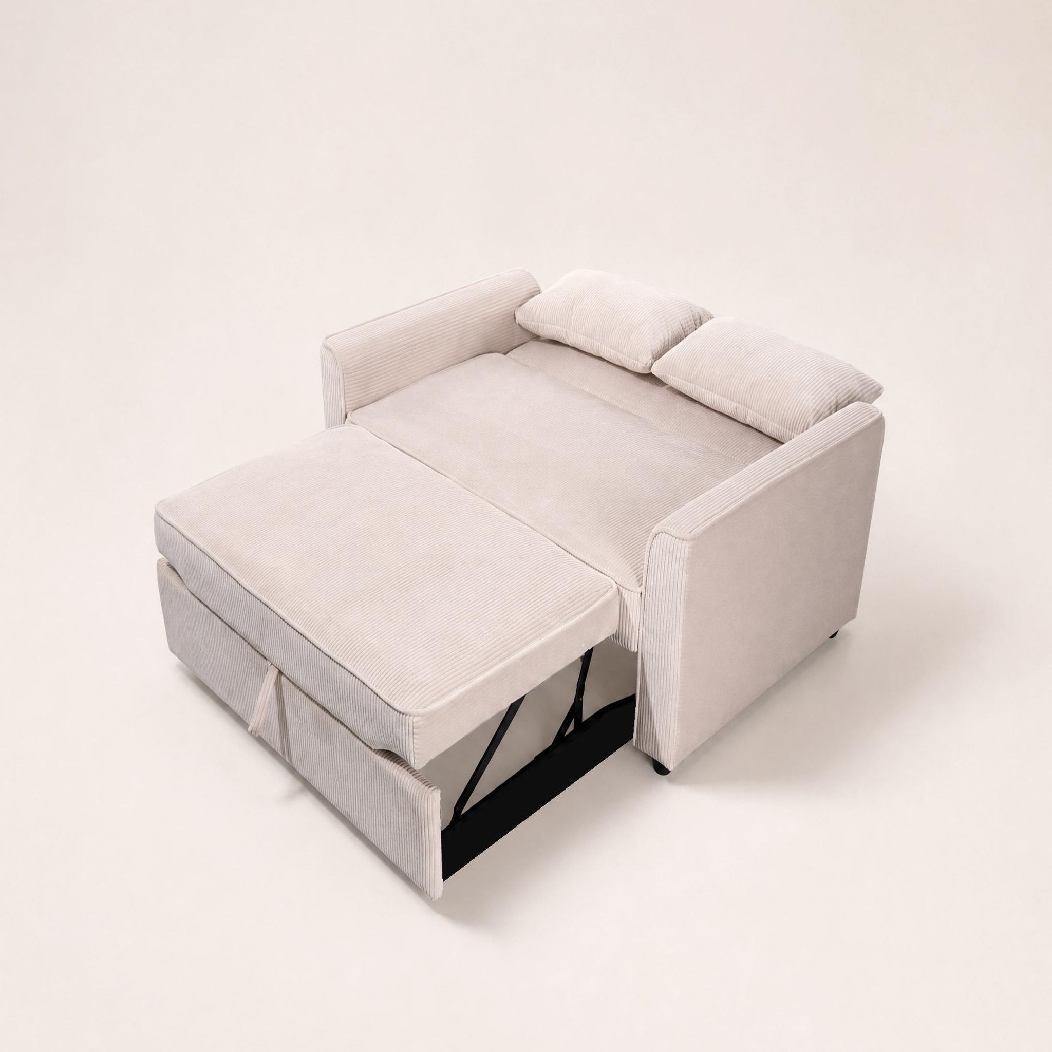Voir la diapositive 5 : BEST MOBILIER Ernest - canapé droit 2 places convertible en velours côtelé