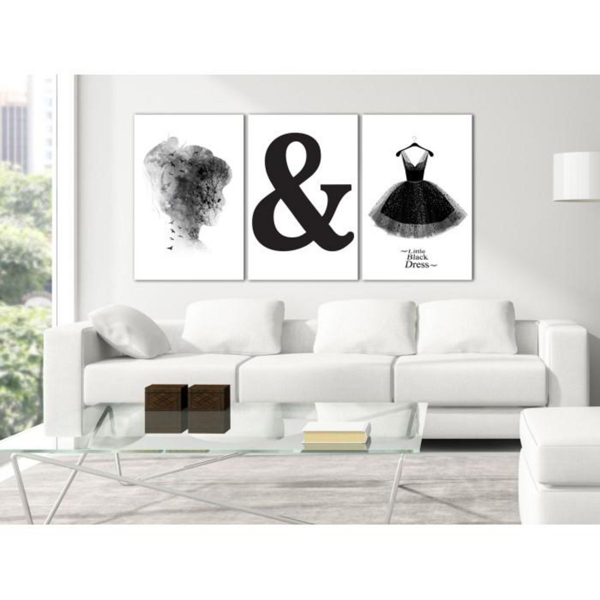 Paris Prix Tableau Imprimé  Women's Style 3 Panneaux  60x120cm