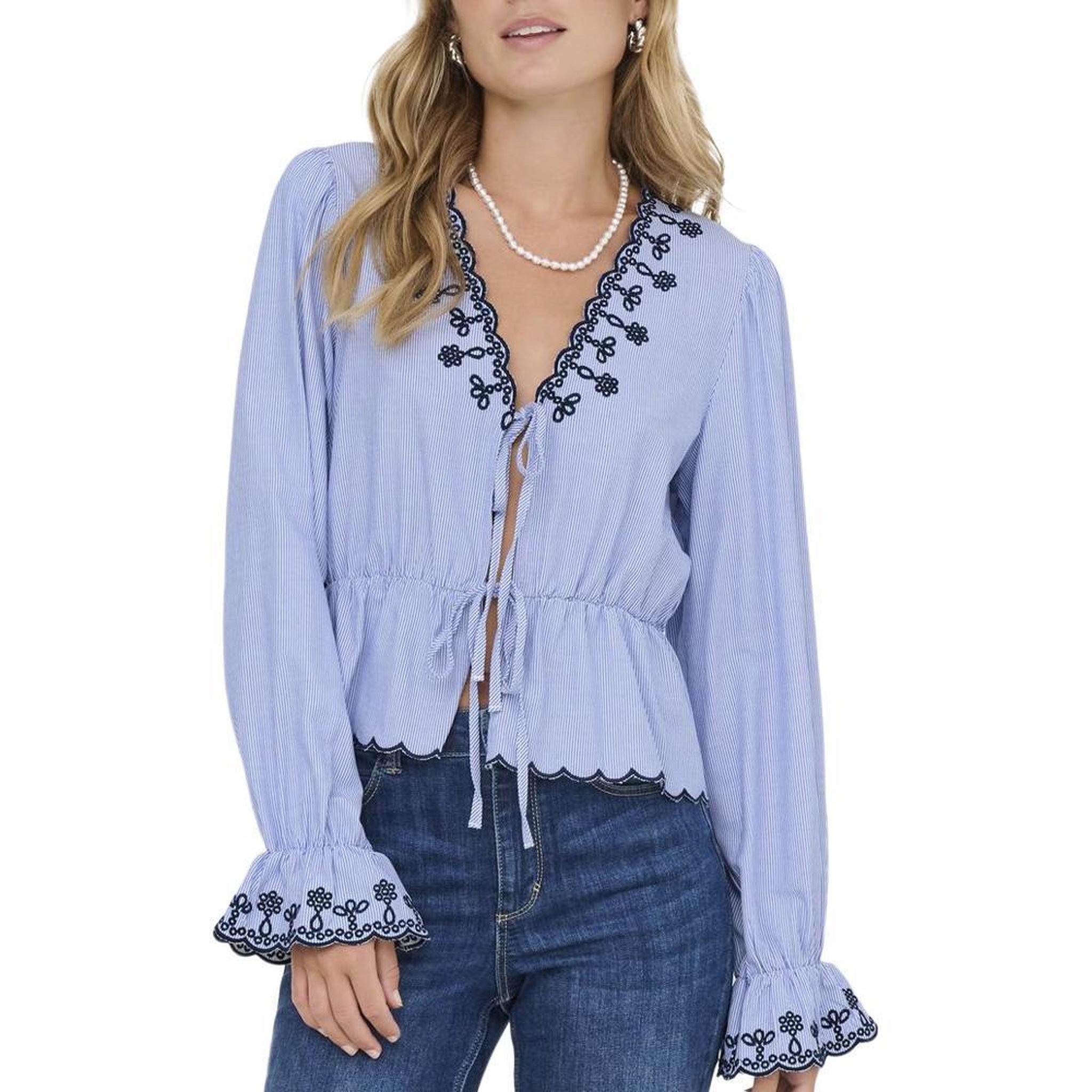 Voir la diapositive 1 : JACQUELINE DE YONG Blouse Blanche/Blanc JDY Savannah