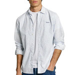 Pepe Jeans Chemise Blanc/Bleu Homme Pepe jeans Anson. Coloris disponibles : Bleu