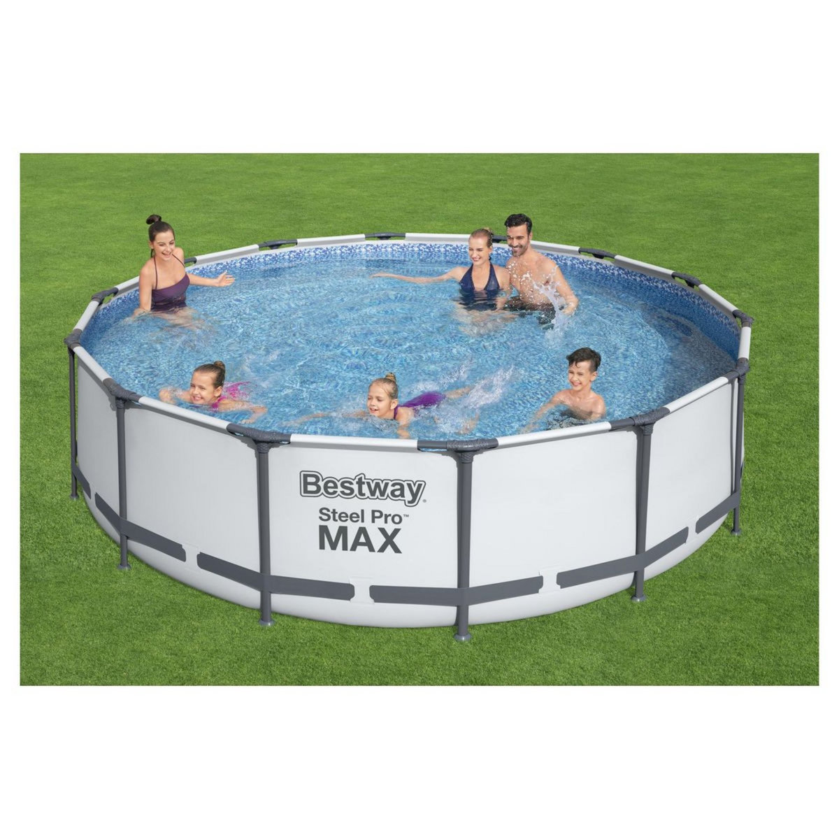 BESTWAY Piscine tubulaire ronde - 427x107cm - STEEL PRO MAX™
