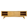 Voir la diapositive 1 : Paris Prix Meuble TV 2 Portes 4 Niches  Fiftees  180cm Naturel