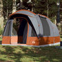Voir la diapositive 1 : VIDAXL Tente de camping tunnel 3 personnes gris et orange imperméable