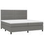 Voir la diapositive 3 : VIDAXL Sommier a lattes de lit et matelas et LED Gris fonce 200x200 cm