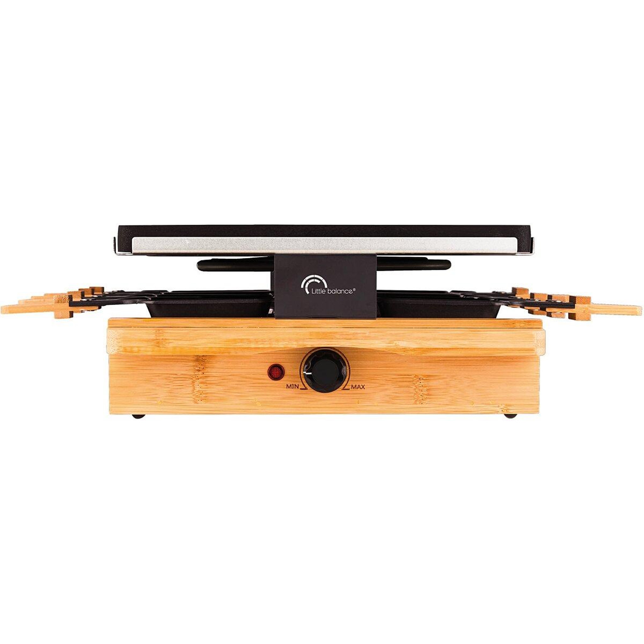 Voir la diapositive 2 : LITTLE BALANCE Appareil à raclette 8 personnes 1200w bois - 8501