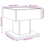 Voir la diapositive 6 : VIDAXL Table basse avec LED sonoma gris 50x50x45 cm bois d'ingenierie