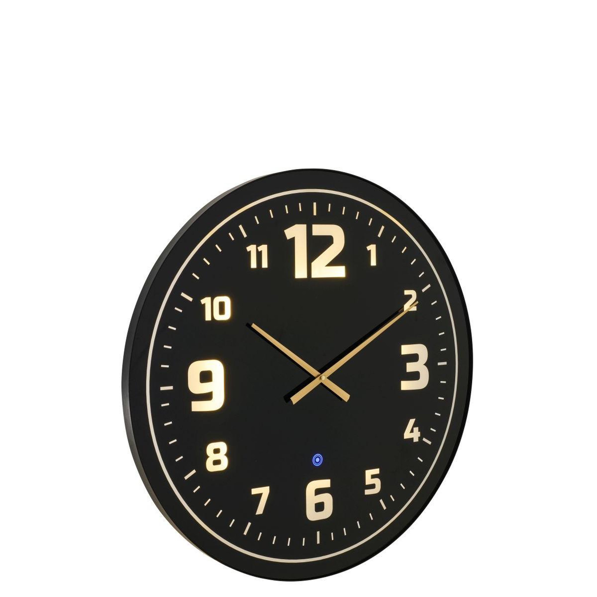 Voir la diapositive 3 : J-LINE Horloge murale à led  nita  70cm noir & jaune