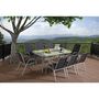 Voir la diapositive 2 : Habitat et Jardin Salon de jardin  Cordoba XL 180  8 places - Phoenix - Gris foncé