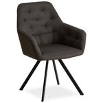 HomeStyle4U Chaise Salle à Manger Anthracite Design Moderne