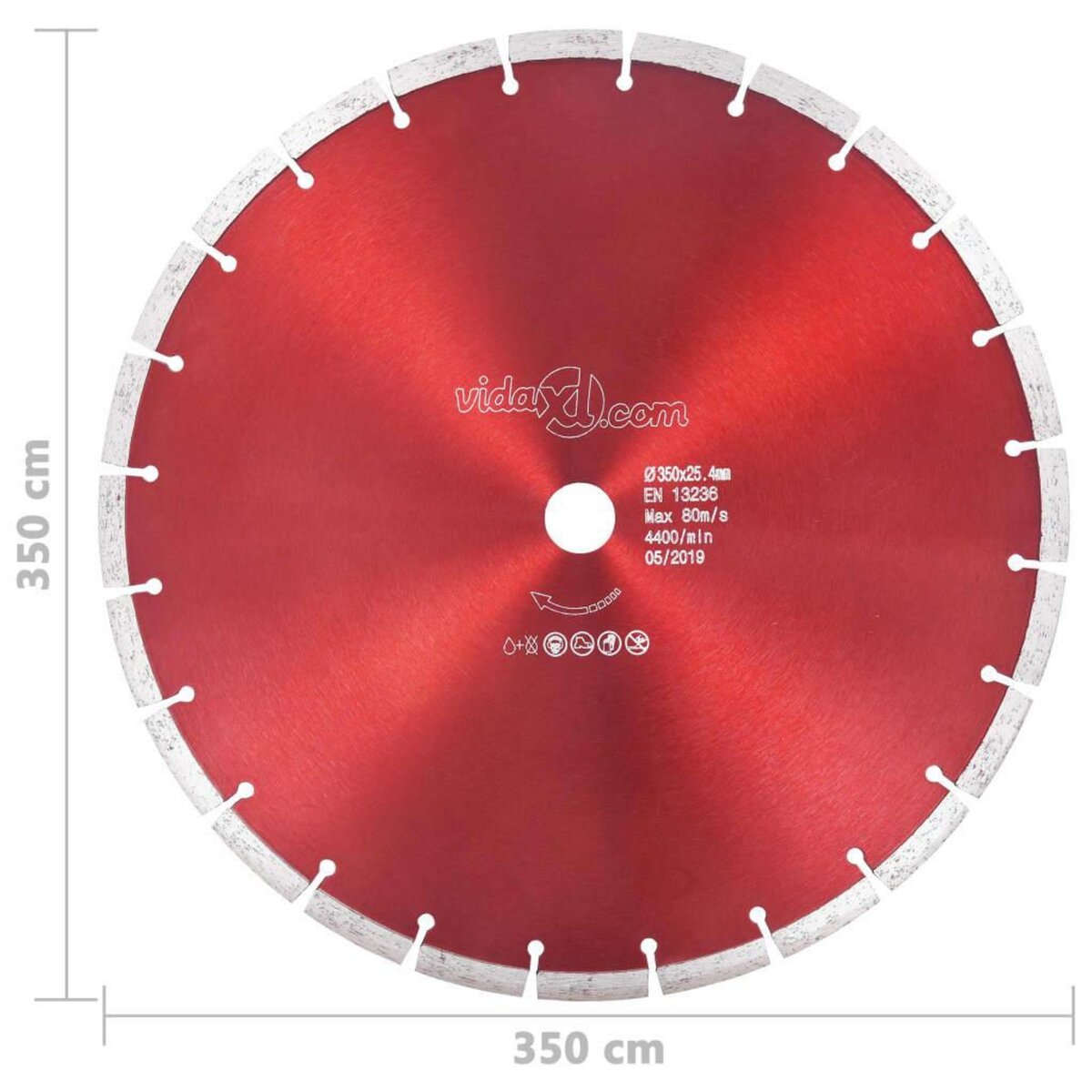VIDAXL Disque de coupe diamante Acier 350 mm