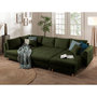 Voir la diapositive 3 : LISA DESIGN Rune - canapé panoramique avec pouf d'appoint - 7 places - style scandinave - gauche