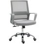 VINSETTO Vinsetto Fauteuil chaise de bureau ergonomique hauteur réglable pivotante 360° revêtement maille gris