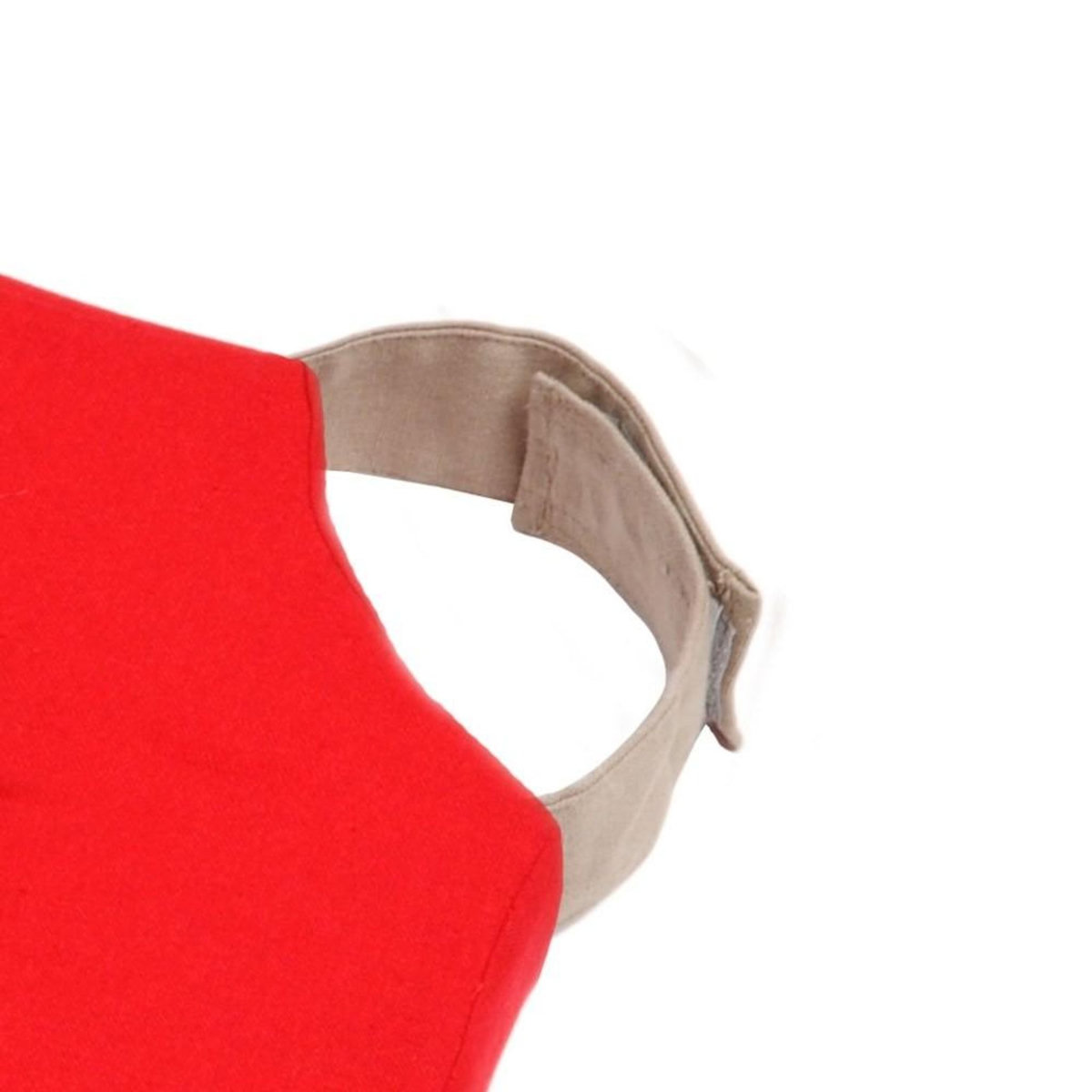 STOF Lot de 4 galettes de chaise attaches velcro 38x38 coloris rouge