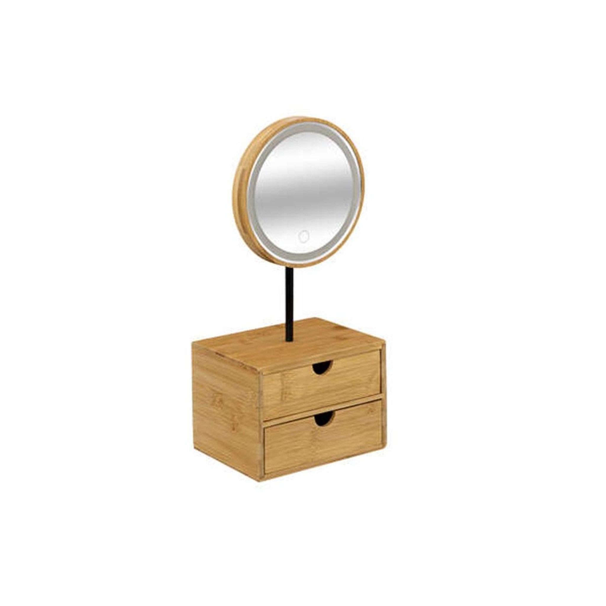 Voir la diapositive 1 : FIVE Miroir de salle de bain led  organiseur  45cm beige