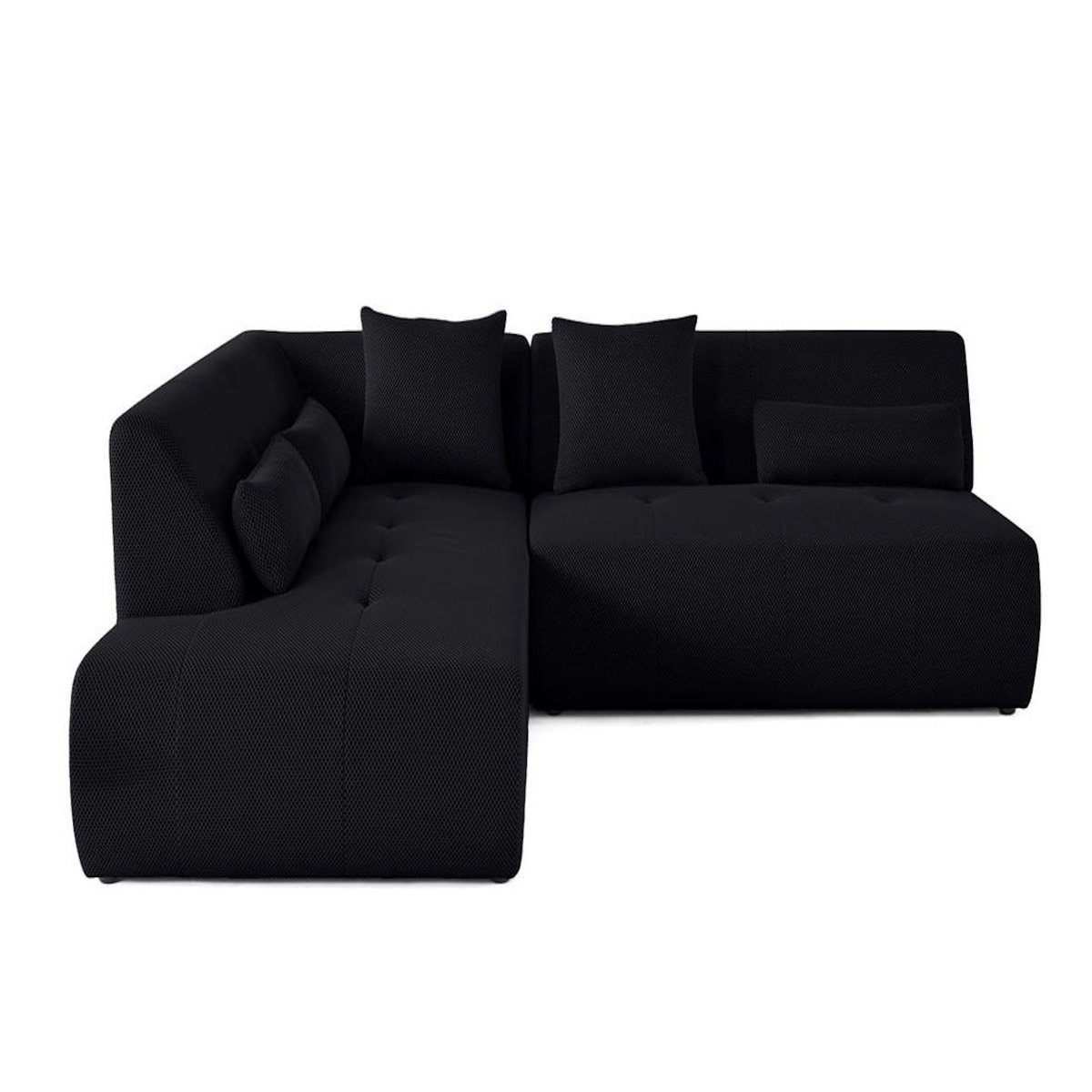 LISA DESIGN Onyx - canapé modulable d'angle gauche - 5 places - en tissu mailles 3d