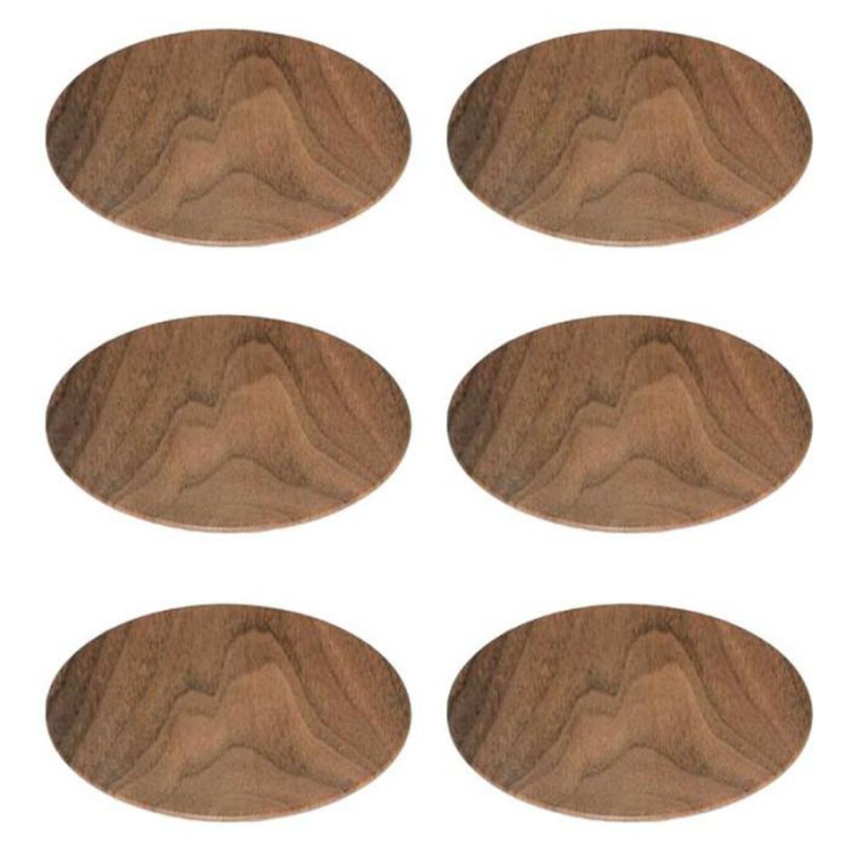 SECRET DE GOURMET Lot de 6 Assiettes à Dessert  Mood  20cm Naturel