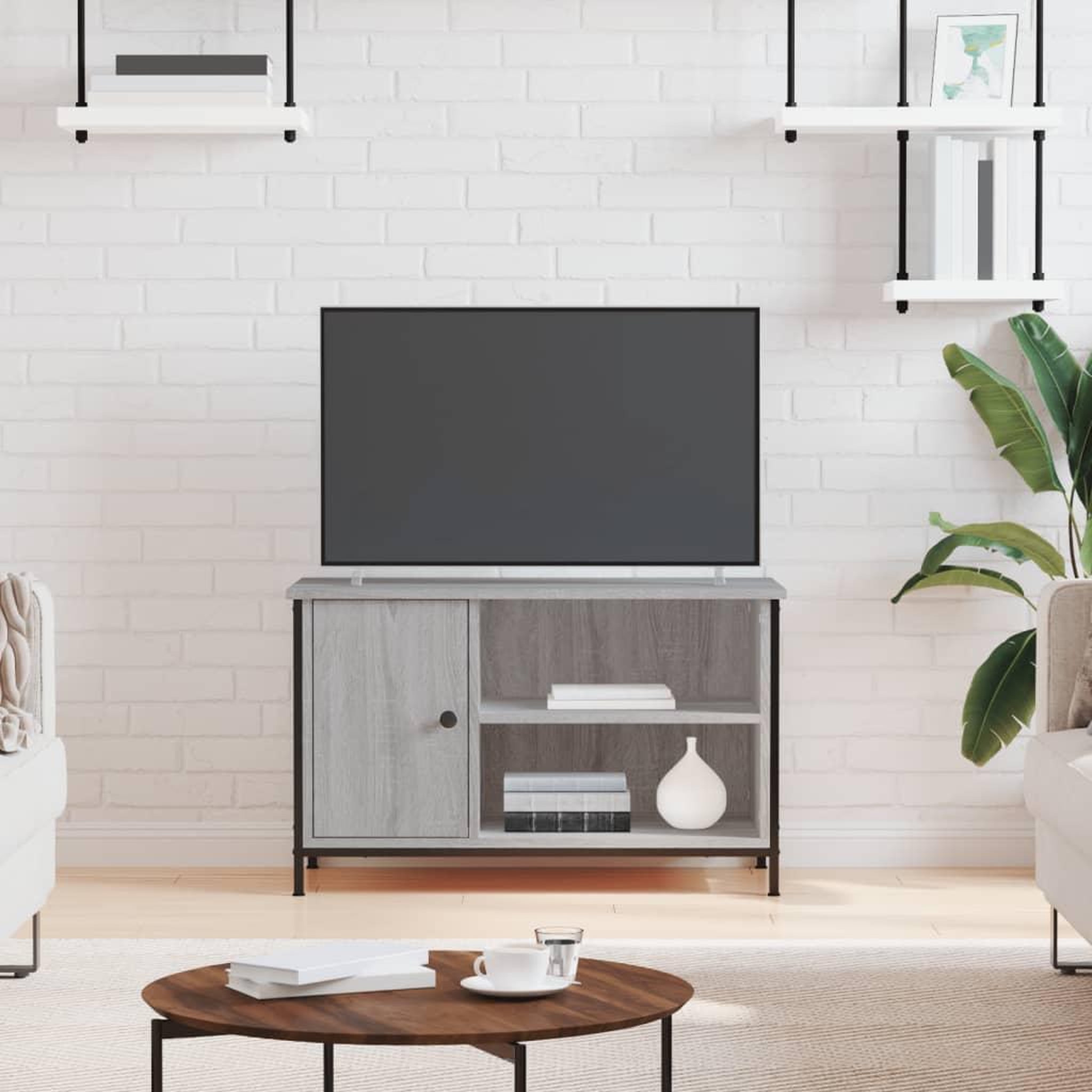 VIDAXL Meuble TV Sonoma gris 80x40x50 cm Bois d'ingenierie