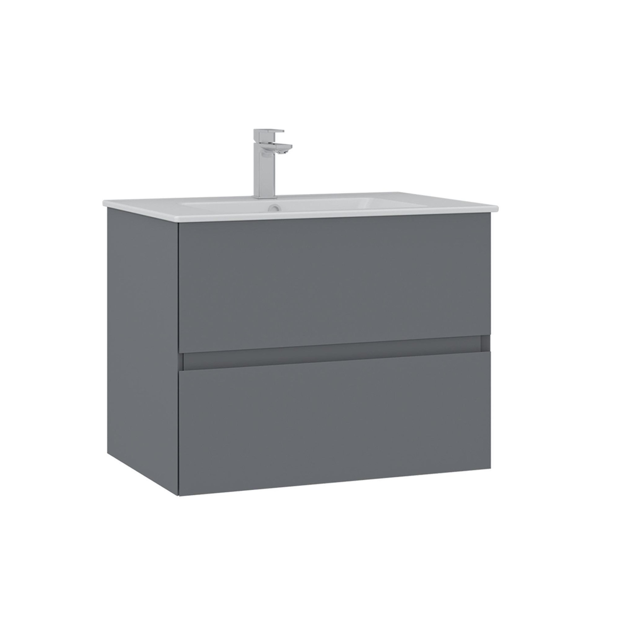Habitat et Jardin Meuble Vasque  Nest 71 v2  - 71 x 51 x 55 cm - Matte Grey