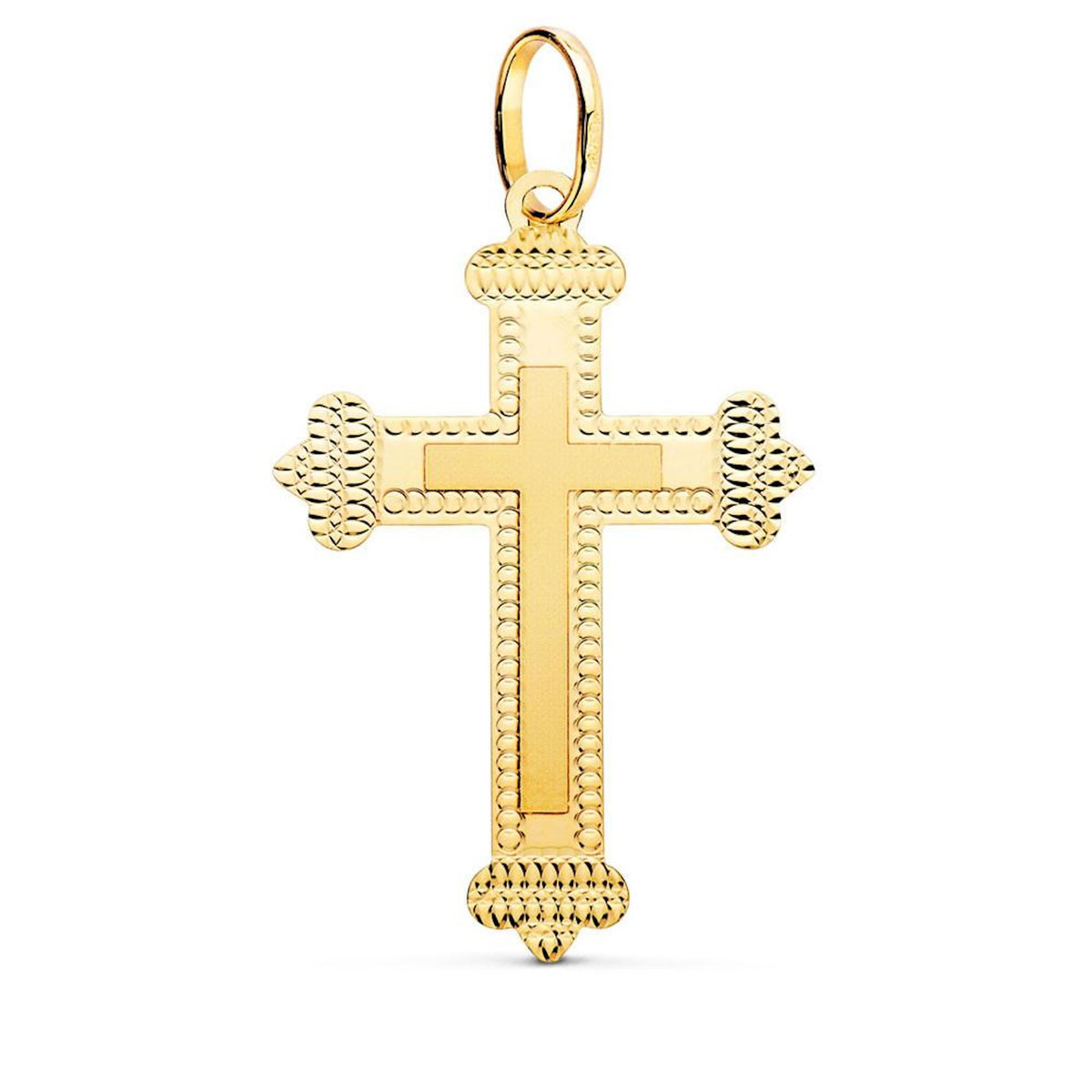 L'ATELIER D'AZUR Pendentif - Médaille Croix Or 18 Carats 750 Jaune - Chaines Offertes