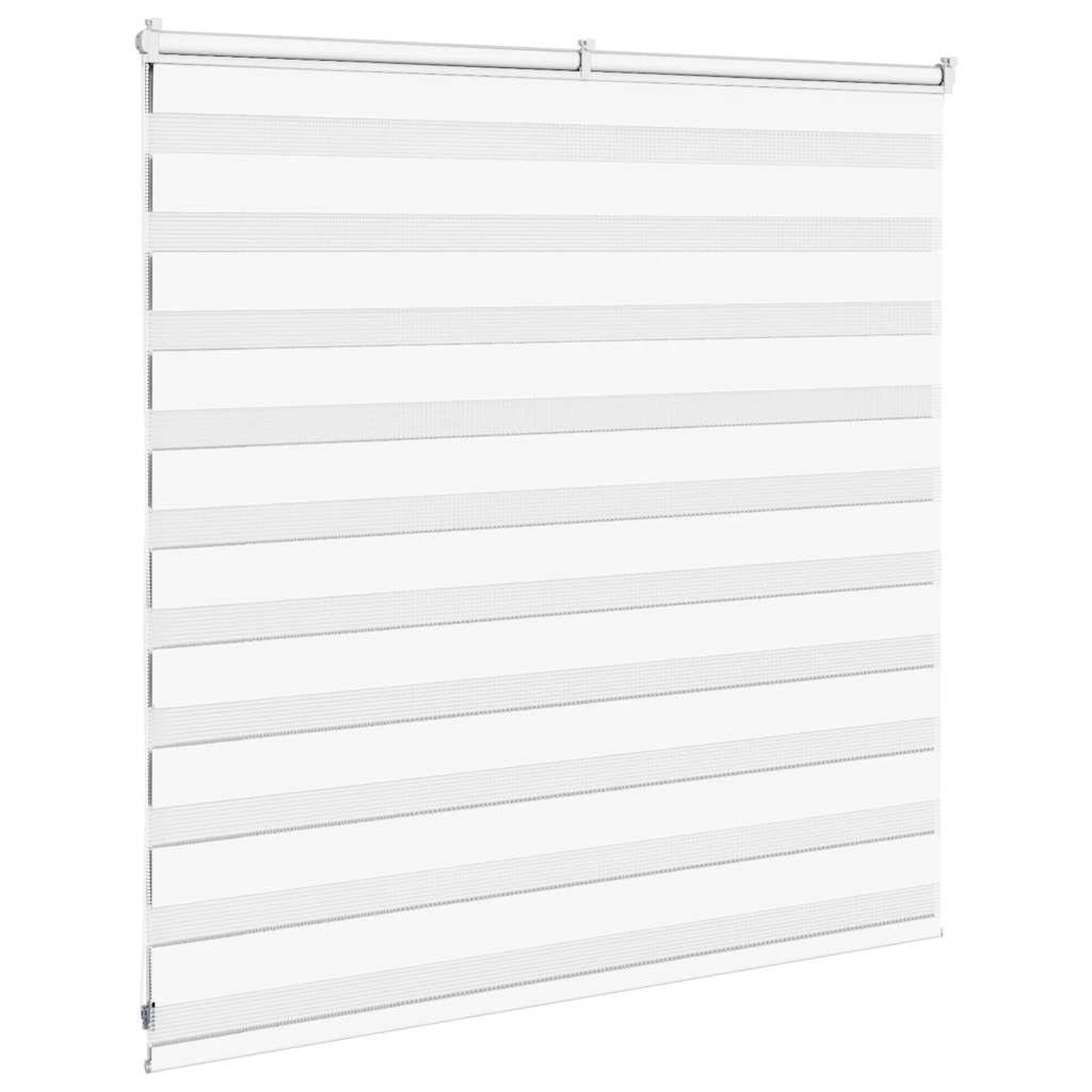 Voir la diapositive 4 : VIDAXL Store zebre blanc 150x100 cm largeur du tissu 145,9cm polyester