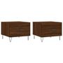 Voir la diapositive 2 : VIDAXL Tables basses 2 pcs chene marron 50x50x40 cm bois d'ingenierie