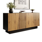 MERAX Buffet 4 porte(s) 0 tiroir(s) - 160 cm naturel panneau de particules