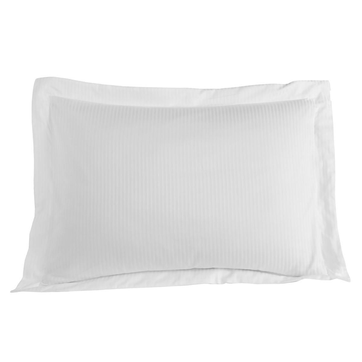 Sensei Maison Lot de 2 taies d'oreiller rayées en satin de coton 120 fils VERSALUXE