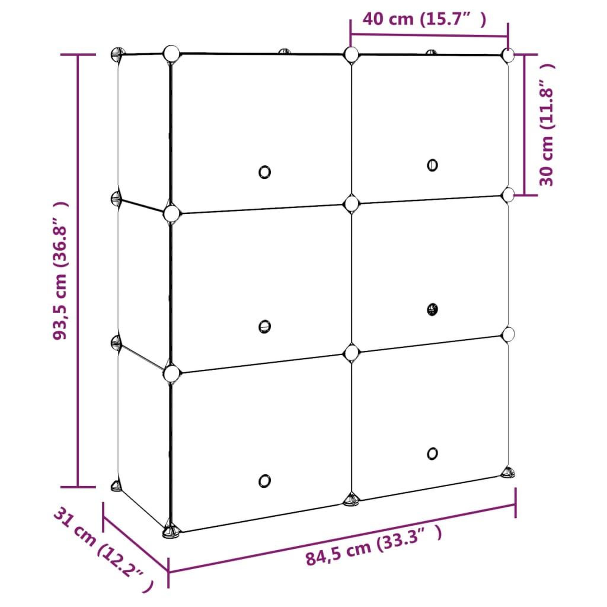 Voir la diapositive 6 : VIDAXL Etagere a chaussures Noir 84,5x31x93,5 cm PP