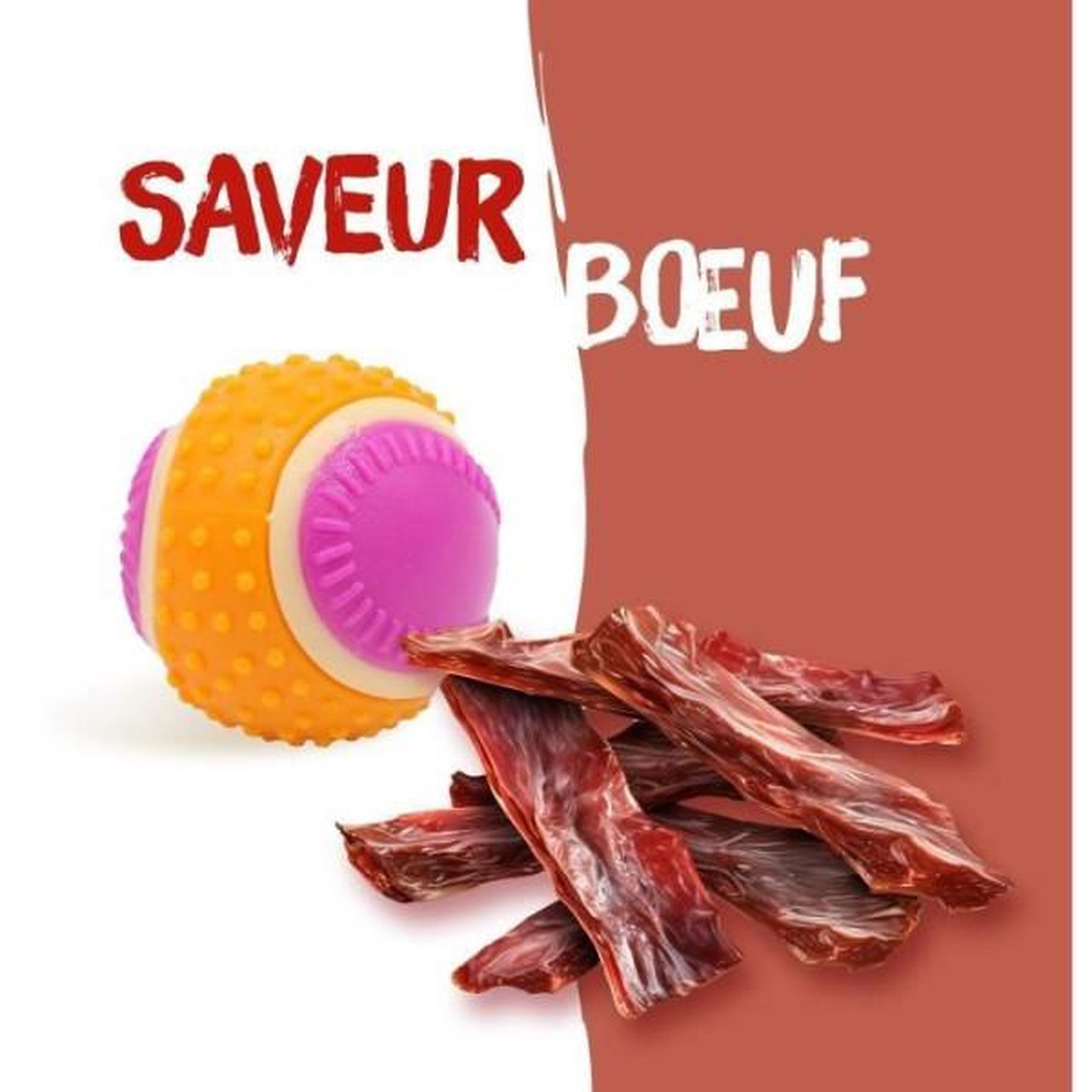 Voir la diapositive 6 : MARKET24 Balle pour chien - AIMÉ - 5 en 1 Saveur Boeuf