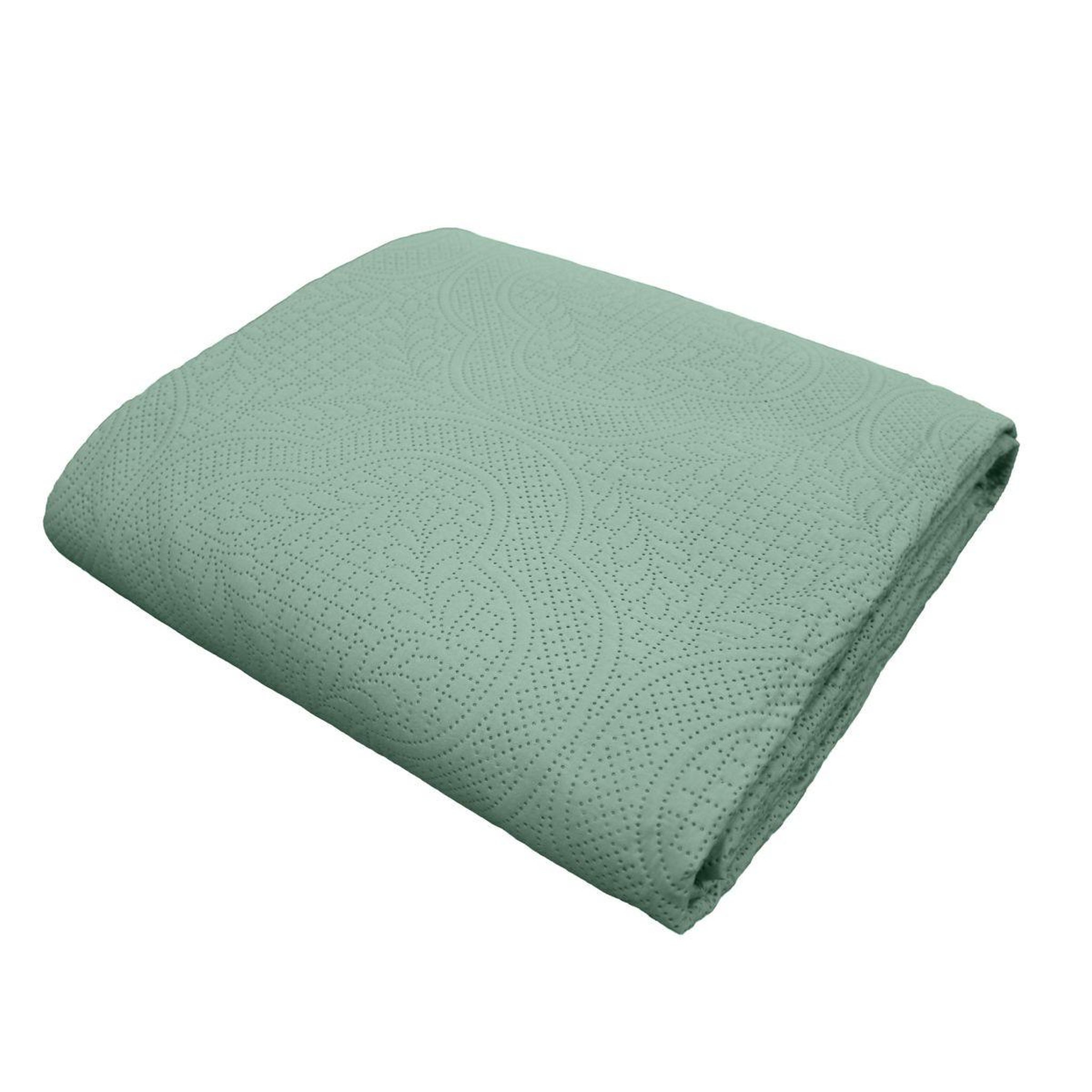 Voir la diapositive 6 : Douceur d'Intérieur Couvre-lit & 2 housses de coussin  romane  220x240cm sauge