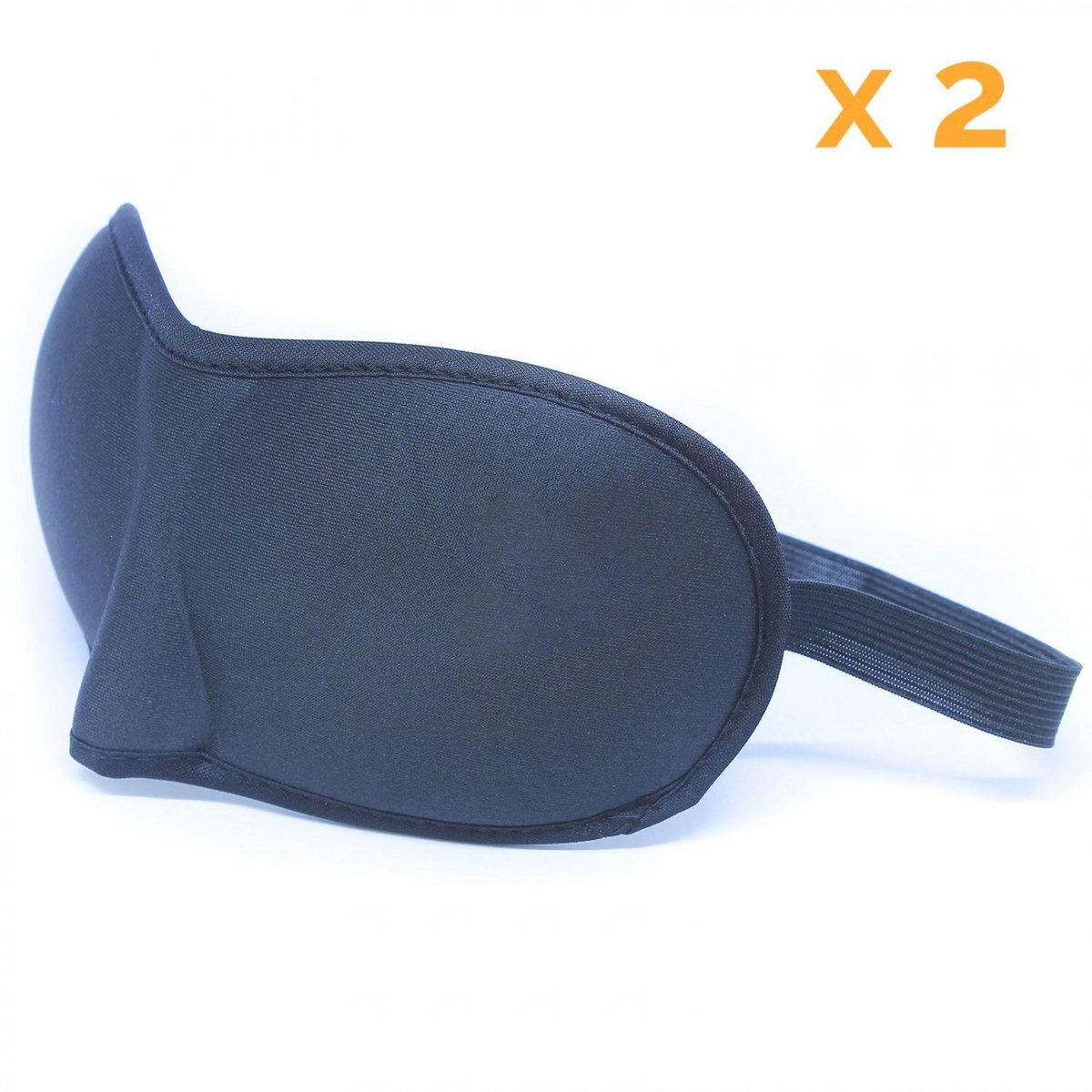 VIVEZEN Lot de 2 masques de nuit, sommeil, voyage avec serre tête élastique