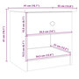 Voir la diapositive 6 : VIDAXL Table de chevet ALTA 41x35x41 cm bois de pin massif