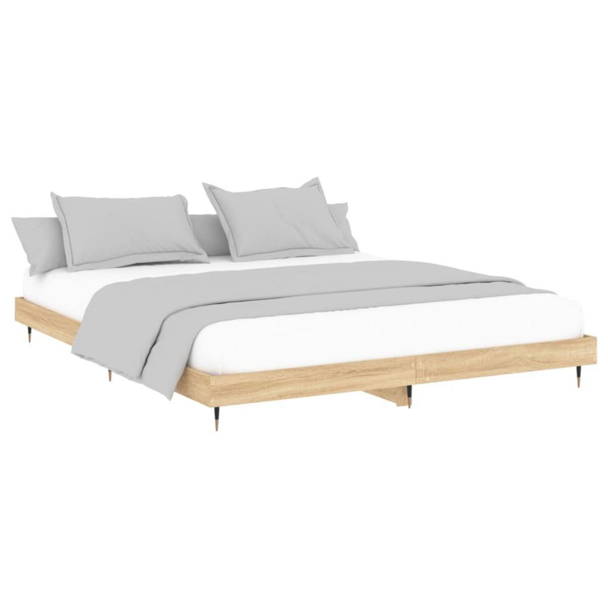 VIDAXL Cadre de lit sans matelas chene sonoma 120x200 cm