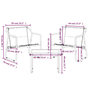 Voir la diapositive 6 : VIDAXL Salon de jardin avec coussins 3 pcs anthracite acier