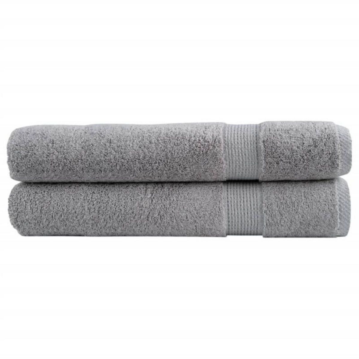 VIDAXL Serviettes de qualité supérieure SOLUND 2 pcs gris 600 g m²