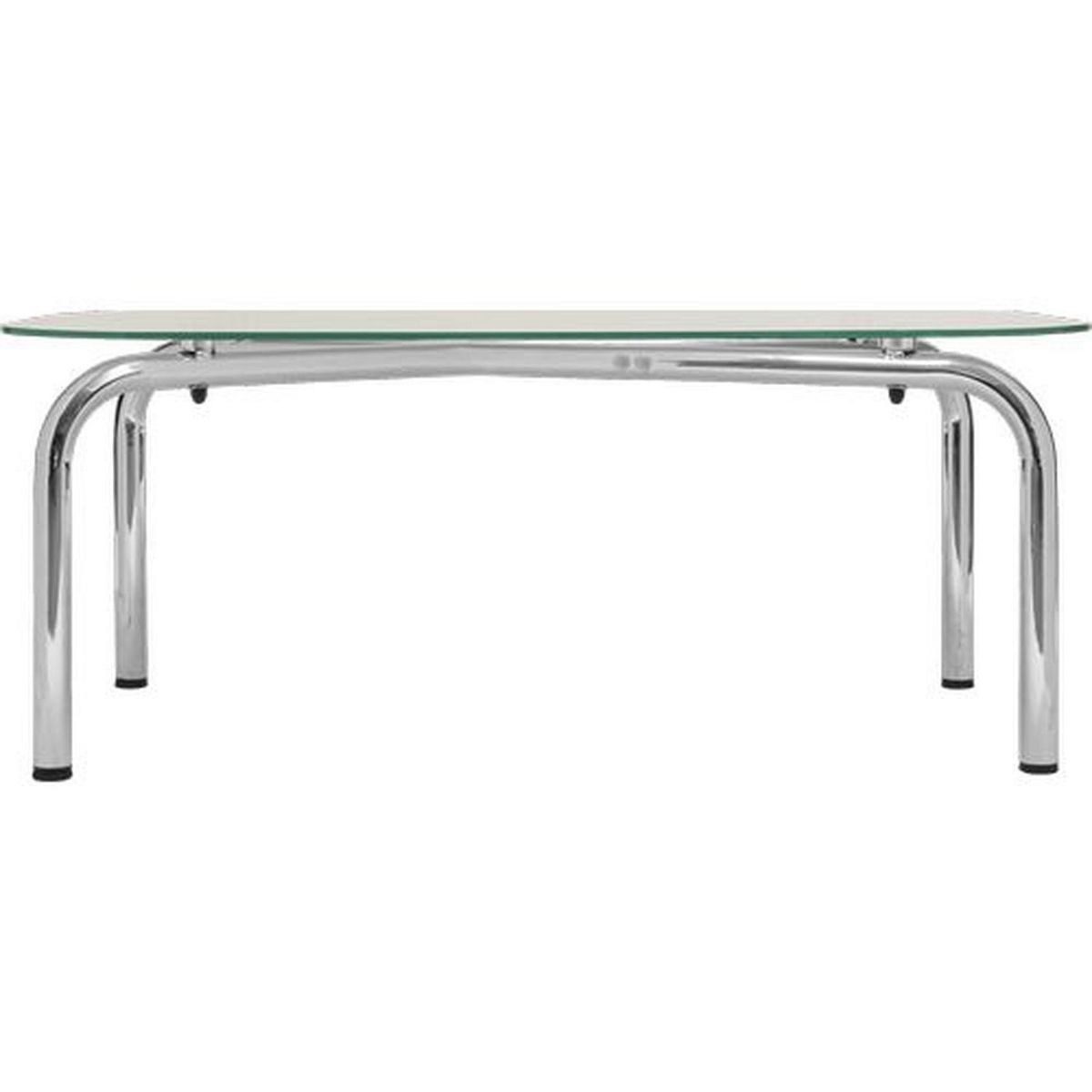 ATMOSPHERA Table basse en verre et métal chromé HECATE