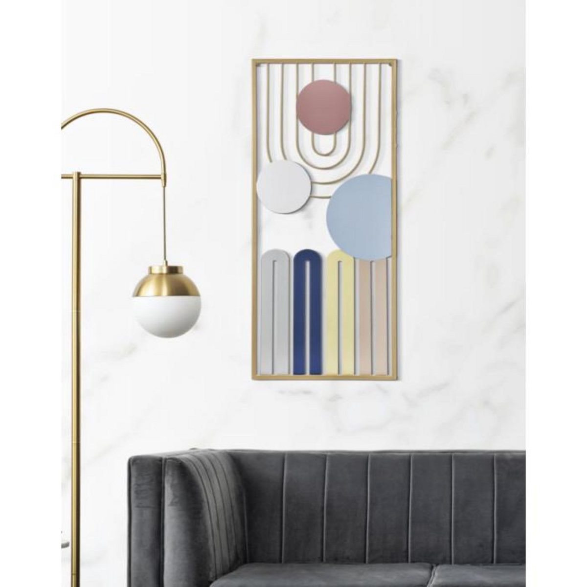 Paris Prix Décoration Murale Encadrée en Métal  Colorful  84cm Multicolore