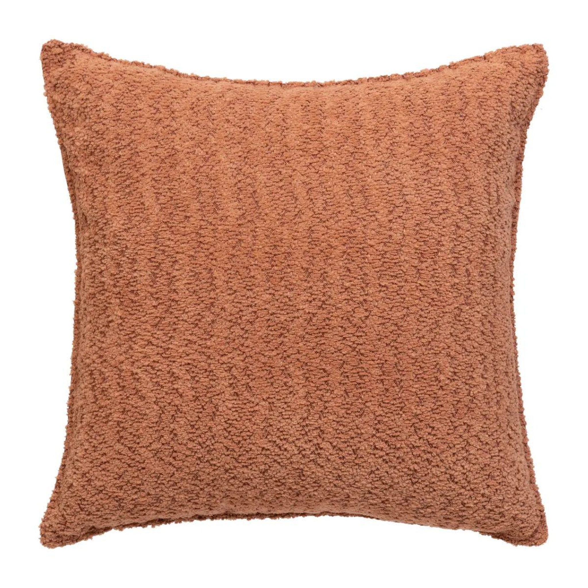 ATMOSPHERA Coussin déco bouclette  soana  45x45cm terracotta