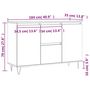 Voir la diapositive 6 : VIDAXL Buffet noir 104x35x70 cm bois d'ingenierie