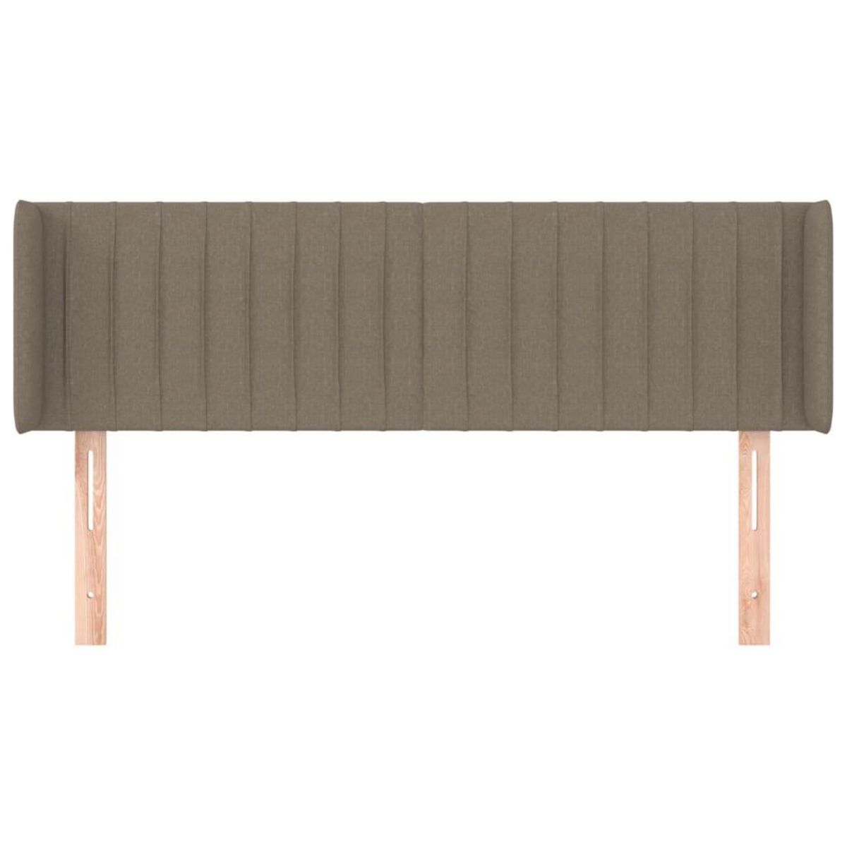VIDAXL Tete de lit avec oreilles Taupe 147x16x78/88 cm Tissu