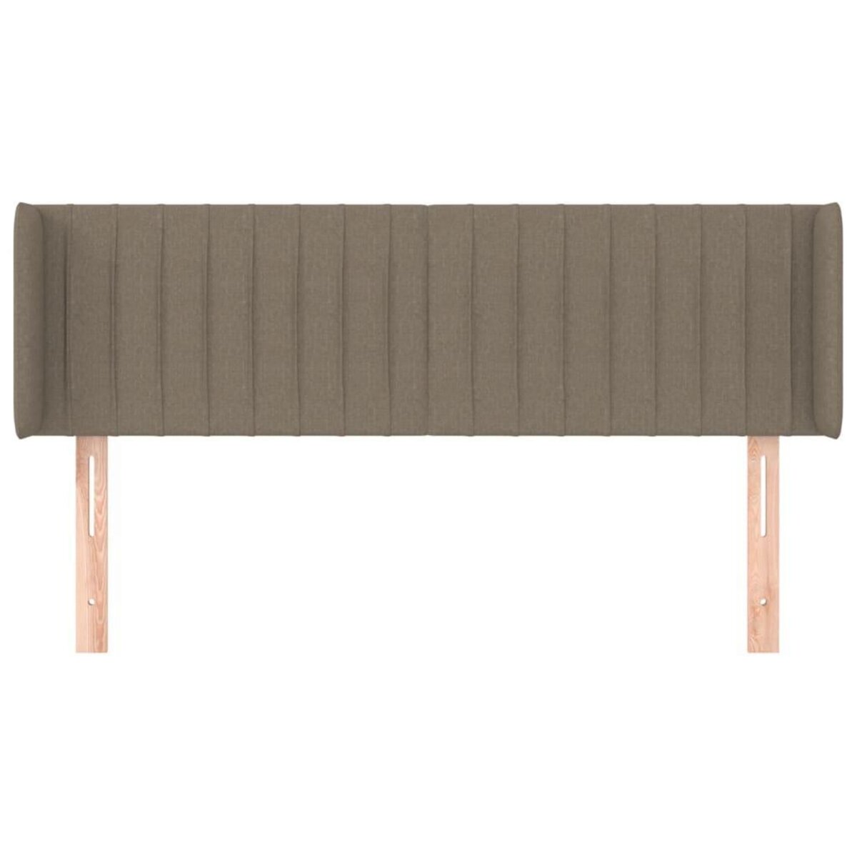 VIDAXL Tete de lit avec oreilles Taupe 147x16x78/88 cm Tissu