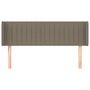 Voir la diapositive 3 : VIDAXL Tete de lit avec oreilles Taupe 147x16x78/88 cm Tissu
