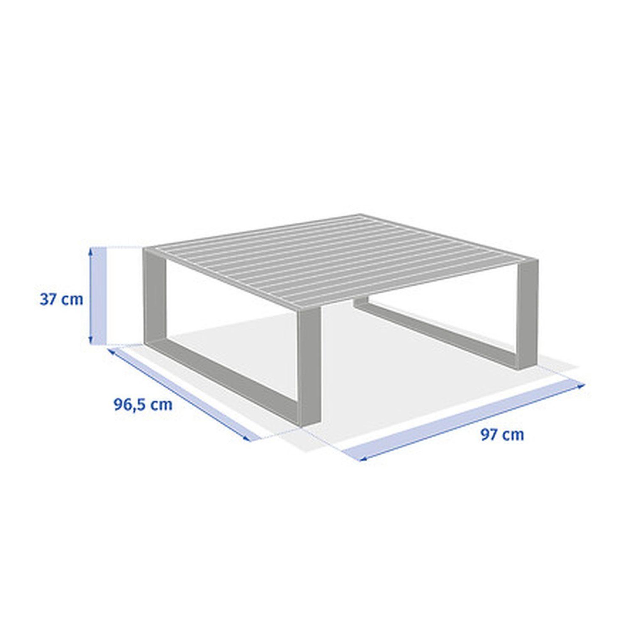 Voir la diapositive 2 : HESPERIDE Table basse de jardin carrée ALLURE - Avoine
