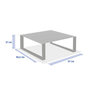 Voir la diapositive 2 : HESPERIDE Table basse de jardin carrée ALLURE - Avoine