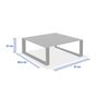 Voir la diapositive 2 : HESPERIDE Table basse de jardin carrée ALLURE - Avoine