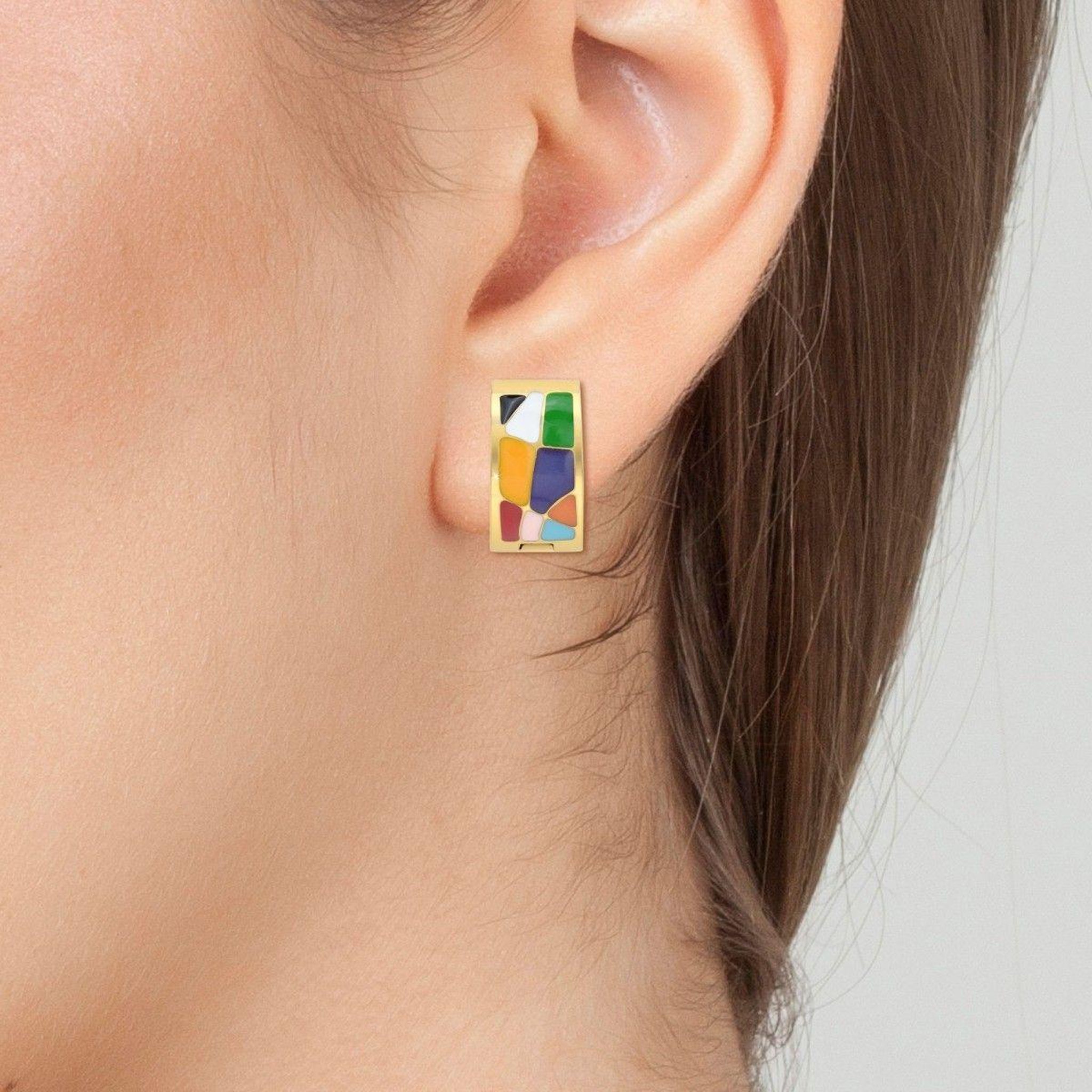 Voir la diapositive 2 : SC BOHEME Boucles d'oreilles en acier inoxydable par SC Bohème